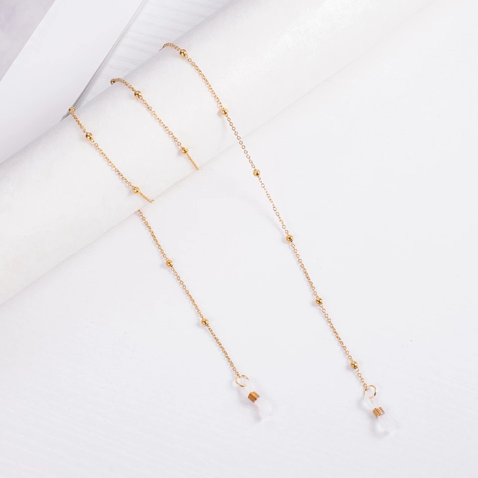 Chain Γυαλιών με Πέρλες Gold (C230)