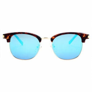 Γυαλιά Ηλίου Clubmaster Style Ταρταρούγα με Γαλάζιο Polarized Φακό (AC3017)