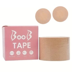 Βαμβακερή Αυτοκόλλητη Ταινία Ανόρθωσης Στήθους Boob Tape & Καλύμματα Θηλών 20τμχια - Μπεζ