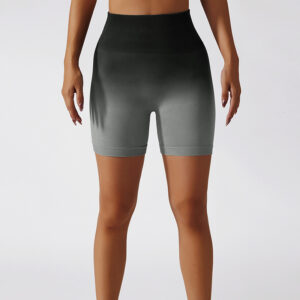 Αθλητικό Biker Shorts Ψηλόμεσο Gradient Grey/Black (A6602)