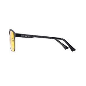 BARCUR - Γυαλιά Ηλίου Clubmaster Style Stainless Black Σκελετός & Night Yellow Φακός Polarized (AC8600)