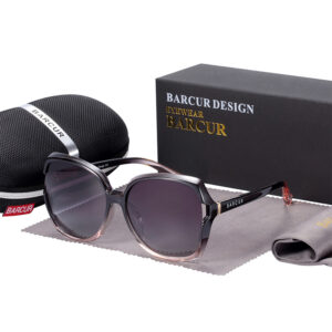 BARCUR - Γυαλιά Ηλίου Lifestyle Clear/Pink Σκελετός & Μαύρος Φακός Polarized (AC2117)