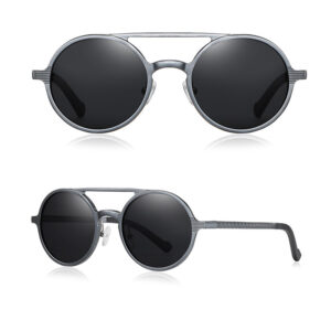 BARCUR - Γυαλιά Ηλίου Pilot Stainless Gray Σκελετός & Black Φακός Polarized (AC8565)