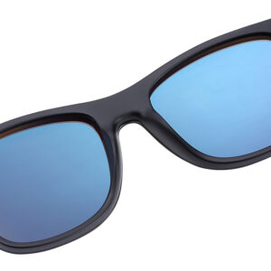 BARCUR - Γυαλιά Ηλίου Walnut Wayfarer Style Μαύρα Fullface με Blue Polarized Φακό (AC4126)