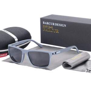 BARCUR - Γυαλιά Ηλίου Active Matte Γκρι Σκελετός & Μαύρος Φακός Polarized (AC2139)