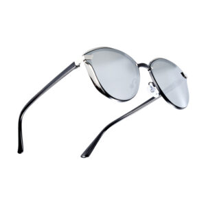 Γυαλιά Ηλίου Lifestyle Silver/Black Σκελετός & Ασημί Φακός Polarized (AC8705)